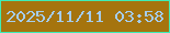 文字の大きさ：1、枠の色：3eecb6、背景の色：a5740e、文字の色：a5cdee 無料ブログパーツのブログ時計