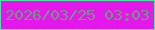文字の大きさ：1、枠の色：3eed9a、背景の色：e517ec、文字の色：6a9b7c 無料ブログパーツのブログ時計
