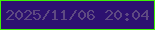 文字の大きさ：1、枠の色：3ef105、背景の色：2d1170、文字の色：5e4982 無料ブログパーツのブログ時計