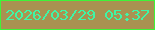 文字の大きさ：4、枠の色：3ef438、背景の色：a99251、文字の色：3ef6a7 無料ブログパーツのブログ時計