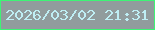 文字の大きさ：4、枠の色：3ef475、背景の色：919c9d、文字の色：bfeef4 無料ブログパーツのブログ時計
