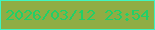 文字の大きさ：4、枠の色：3ef5c2、背景の色：8fad44、文字の色：21d068 無料ブログパーツのブログ時計
