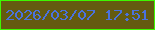 文字の大きさ：5、枠の色：3ef801、背景の色：645b10、文字の色：4a72de 無料ブログパーツのブログ時計