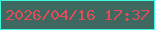 文字の大きさ：1、枠の色：3efbdd、背景の色：3e6860、文字の色：df4e57 無料ブログパーツのブログ時計