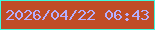文字の大きさ：3、枠の色：3efbdf、背景の色：c04c27、文字の色：b5aeff 無料ブログパーツのブログ時計