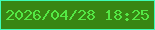 文字の大きさ：5、枠の色：3efcb7、背景の色：388613、文字の色：54e744 無料ブログパーツのブログ時計