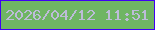 文字の大きさ：1、枠の色：3f00f4、背景の色：6fb564、文字の色：bdbcd9 無料ブログパーツのブログ時計