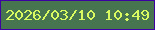 文字の大きさ：1、枠の色：3f02a2、背景の色：477550、文字の色：dafa61 無料ブログパーツのブログ時計
