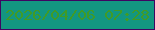 文字の大きさ：2、枠の色：3f0462、背景の色：139681、文字の色：409b27 無料ブログパーツのブログ時計
