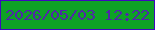 文字の大きさ：3、枠の色：3f08be、背景の色：0ea226、文字の色：5027a9 無料ブログパーツのブログ時計