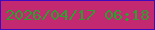 文字の大きさ：2、枠の色：3f0abf、背景の色：c22971、文字の色：2ca02d 無料ブログパーツのブログ時計