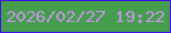 文字の大きさ：2、枠の色：3f0eed、背景の色：459e4d、文字の色：c795e8 無料ブログパーツのブログ時計