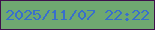 文字の大きさ：5、枠の色：3f0f4c、背景の色：6fa871、文字の色：386fcc 無料ブログパーツのブログ時計