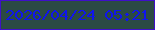 文字の大きさ：3、枠の色：3f0fc9、背景の色：2b4a44、文字の色：1015ed 無料ブログパーツのブログ時計