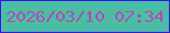 文字の大きさ：1、枠の色：3f11f2、背景の色：47bfa0、文字の色：bb47bd 無料ブログパーツのブログ時計