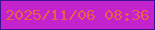 文字の大きさ：5、枠の色：3f1390、背景の色：c323cc、文字の色：ec5d4a 無料ブログパーツのブログ時計