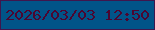 文字の大きさ：3、枠の色：3f164d、背景の色：015488、文字の色：4b0631 無料ブログパーツのブログ時計