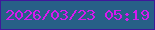 文字の大きさ：1、枠の色：3f189a、背景の色：276087、文字の色：d51aef 無料ブログパーツのブログ時計