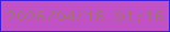 文字の大きさ：3、枠の色：3f1edb、背景の色：c152c5、文字の色：a66e80 無料ブログパーツのブログ時計