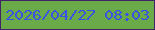 文字の大きさ：5、枠の色：3f2366、背景の色：6baa49、文字の色：3951e5 無料ブログパーツのブログ時計