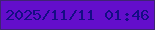 文字の大きさ：5、枠の色：3f2473、背景の色：630ecb、文字の色：150d85 無料ブログパーツのブログ時計