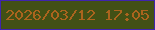 文字の大きさ：3、枠の色：3f24ad、背景の色：425015、文字の色：ab641e 無料ブログパーツのブログ時計