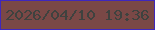 文字の大きさ：1、枠の色：3f27bc、背景の色：7a4846、文字の色：3f423f 無料ブログパーツのブログ時計