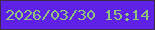文字の大きさ：1、枠の色：3f2a4c、背景の色：5f21e6、文字の色：8fc57a 無料ブログパーツのブログ時計
