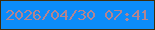 文字の大きさ：1、枠の色：3f2c0a、背景の色：0c8cf9、文字の色：b38490 無料ブログパーツのブログ時計