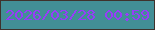 文字の大きさ：5、枠の色：3f322c、背景の色：428f96、文字の色：973cf9 無料ブログパーツのブログ時計
