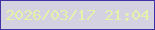 文字の大きさ：2、枠の色：3f33a4、背景の色：d4d1e1、文字の色：e6f1a9 無料ブログパーツのブログ時計
