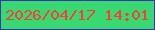 文字の大きさ：1、枠の色：3f33b1、背景の色：38d972、文字の色：f73f37 無料ブログパーツのブログ時計