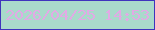 文字の大きさ：2、枠の色：3f34bd、背景の色：a9dacb、文字の色：e1aae5 無料ブログパーツのブログ時計