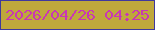 文字の大きさ：2、枠の色：3f389e、背景の色：bfa83c、文字の色：c937b4 無料ブログパーツのブログ時計