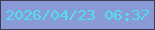 文字の大きさ：4、枠の色：3f3c55、背景の色：899ad7、文字の色：4de1eb 無料ブログパーツのブログ時計