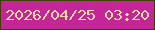 文字の大きさ：3、枠の色：3f3f05、背景の色：c42697、文字の色：f4dca3 無料ブログパーツのブログ時計