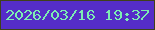 文字の大きさ：2、枠の色：3f4119、背景の色：552dc8、文字の色：7dedb3 無料ブログパーツのブログ時計