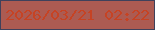 文字の大きさ：5、枠の色：3f415b、背景の色：ac5b52、文字の色：c64324 無料ブログパーツのブログ時計