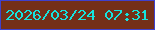 文字の大きさ：3、枠の色：3f41ce、背景の色：742f19、文字の色：15e3de 無料ブログパーツのブログ時計