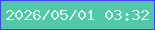 文字の大きさ：5、枠の色：3f41fa、背景の色：51c9a9、文字の色：d5fce7 無料ブログパーツのブログ時計