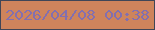 文字の大きさ：1、枠の色：3f4657、背景の色：ce845c、文字の色：836faf 無料ブログパーツのブログ時計
