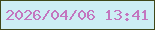 文字の大きさ：5、枠の色：3f4819、背景の色：cdeef4、文字の色：c376bf 無料ブログパーツのブログ時計