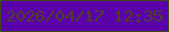 文字の大きさ：4、枠の色：3f4917、背景の色：5b03ab、文字の色：4b431c 無料ブログパーツのブログ時計