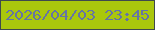 文字の大きさ：3、枠の色：3f494d、背景の色：aac70c、文字の色：6574a5 無料ブログパーツのブログ時計