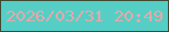 文字の大きさ：4、枠の色：3f4b31、背景の色：55cfc6、文字の色：e8a8a6 無料ブログパーツのブログ時計