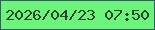 文字の大きさ：5、枠の色：3f5570、背景の色：6bf57a、文字の色：2b4430 無料ブログパーツのブログ時計