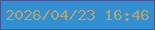 文字の大きさ：2、枠の色：3f5798、背景の色：328fd2、文字の色：aba574 無料ブログパーツのブログ時計