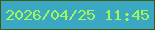文字の大きさ：5、枠の色：3f5914、背景の色：3ba8c3、文字の色：a2f758 無料ブログパーツのブログ時計