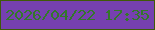 文字の大きさ：4、枠の色：3f5a08、背景の色：7640b0、文字の色：33782a 無料ブログパーツのブログ時計