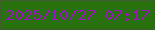 文字の大きさ：2、枠の色：3f5b32、背景の色：28710c、文字の色：9916b8 無料ブログパーツのブログ時計